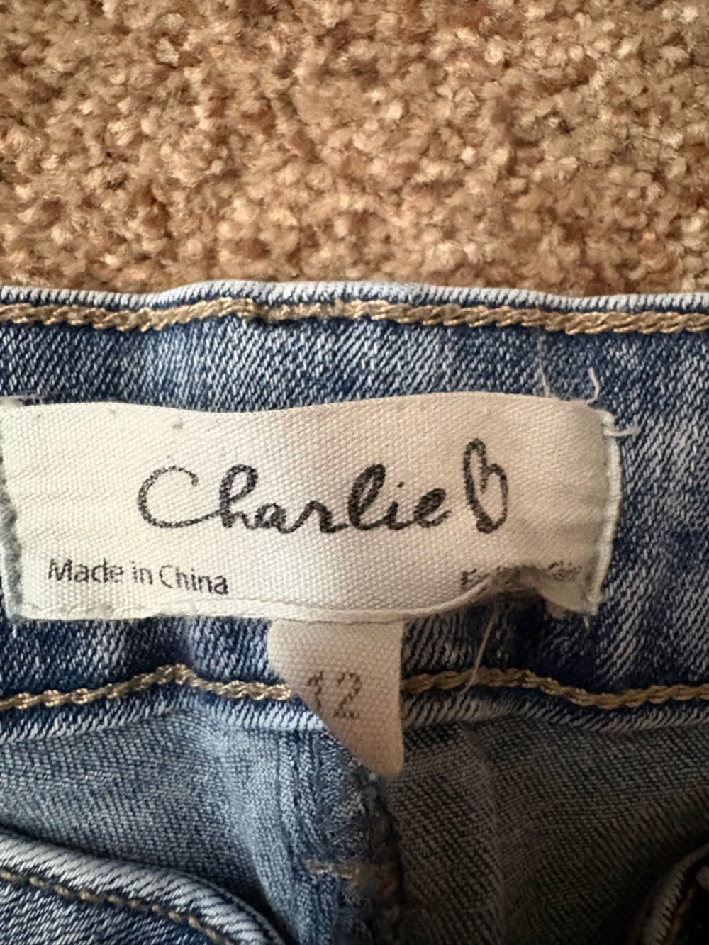 CHARLIE B Light Blue Embroidered Jeans - Picture 3 of 3